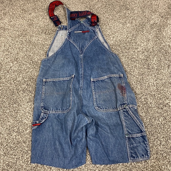 Tommy Hilfiger Blue Jean Shorts Overalls - Picture 3 of 3